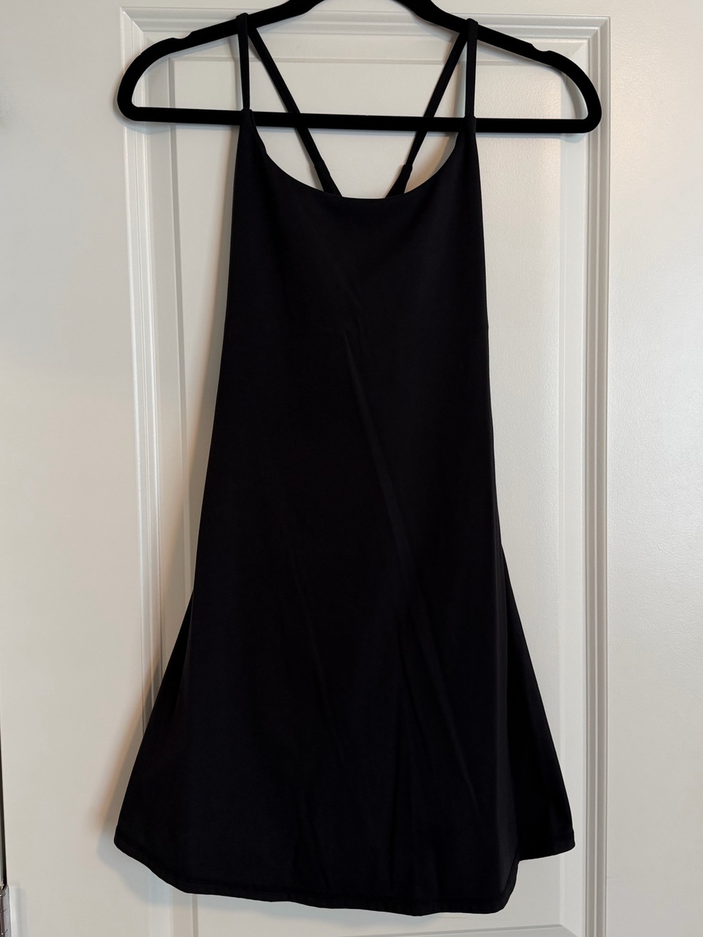 HALARA Black Mini Dress with Strappy Back
